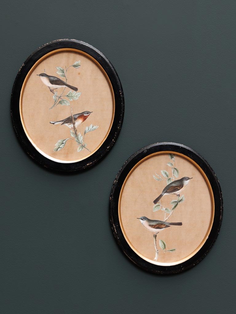 S/2 oval frames with birds Philomène - 1