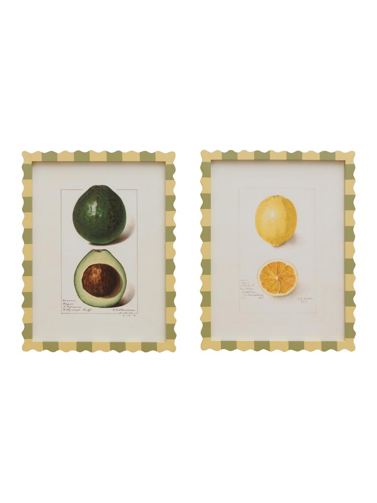 S/2 wavy frames avocado & lemon - 2