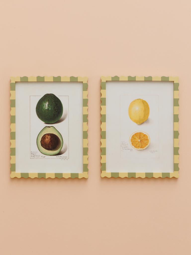 S/2 wavy frames avocado & lemon - 1