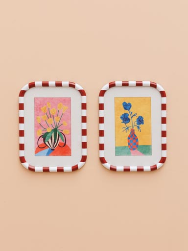 S/2 colored frames with stripped edges