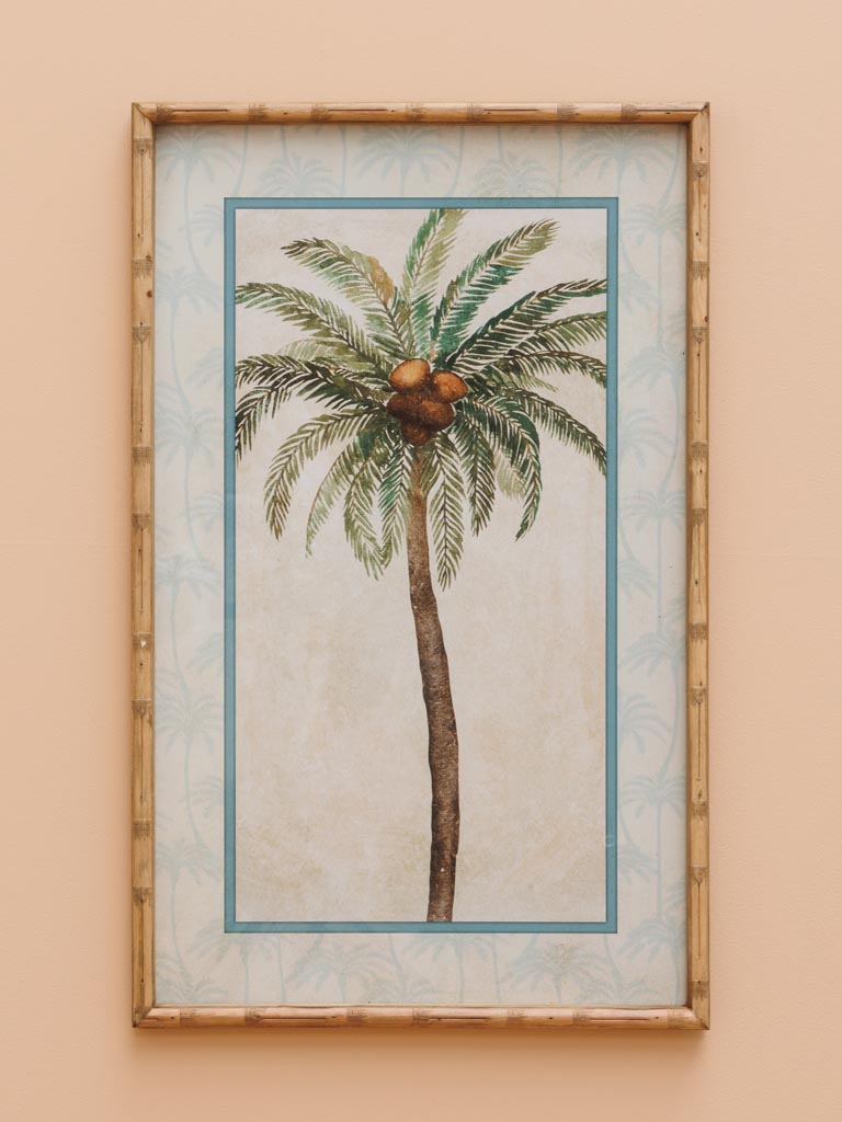 Palm tree frame with bamboo style edge - 1