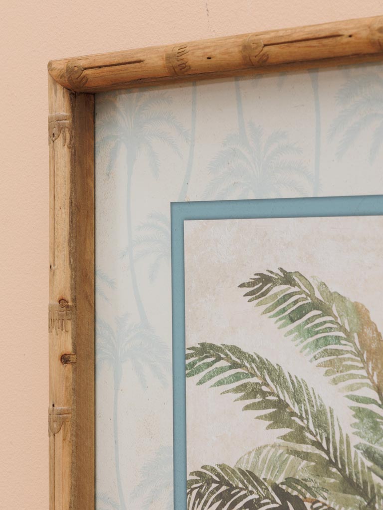 Palm tree frame with bamboo style edge - 3