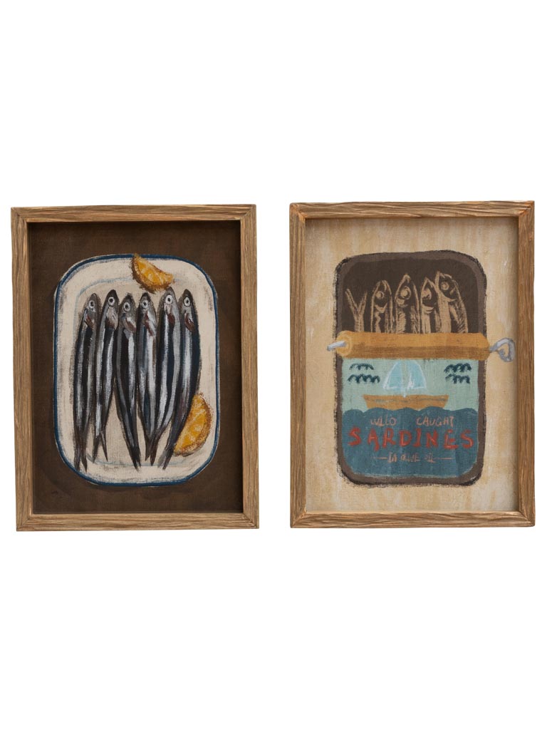 S/2 cadres Sardines Vintage - 2