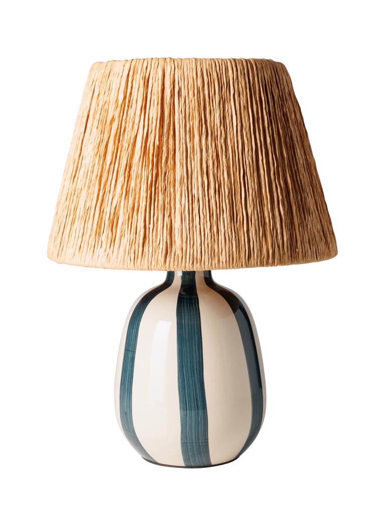 Blue stripes table lamp Antibes - 2