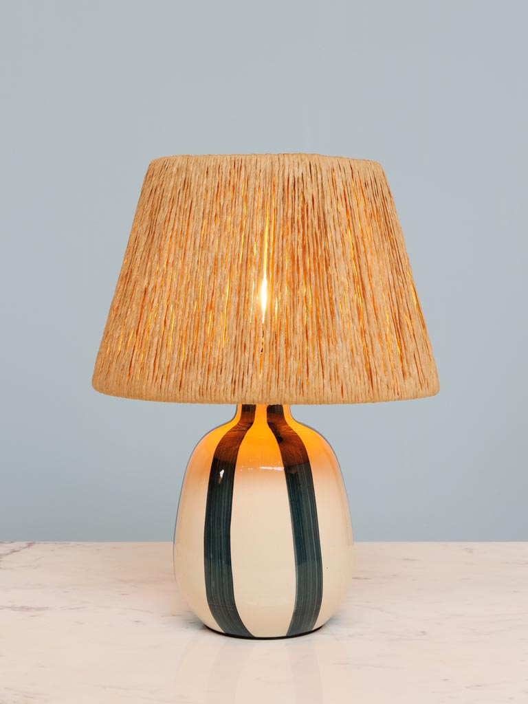 Blue stripes table lamp Antibes - 3