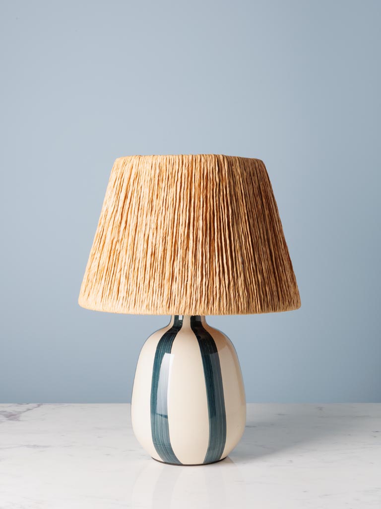 Blue stripes table lamp Antibes - 5