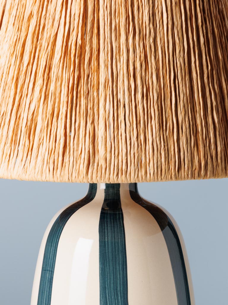 Blue stripes table lamp Antibes - 4