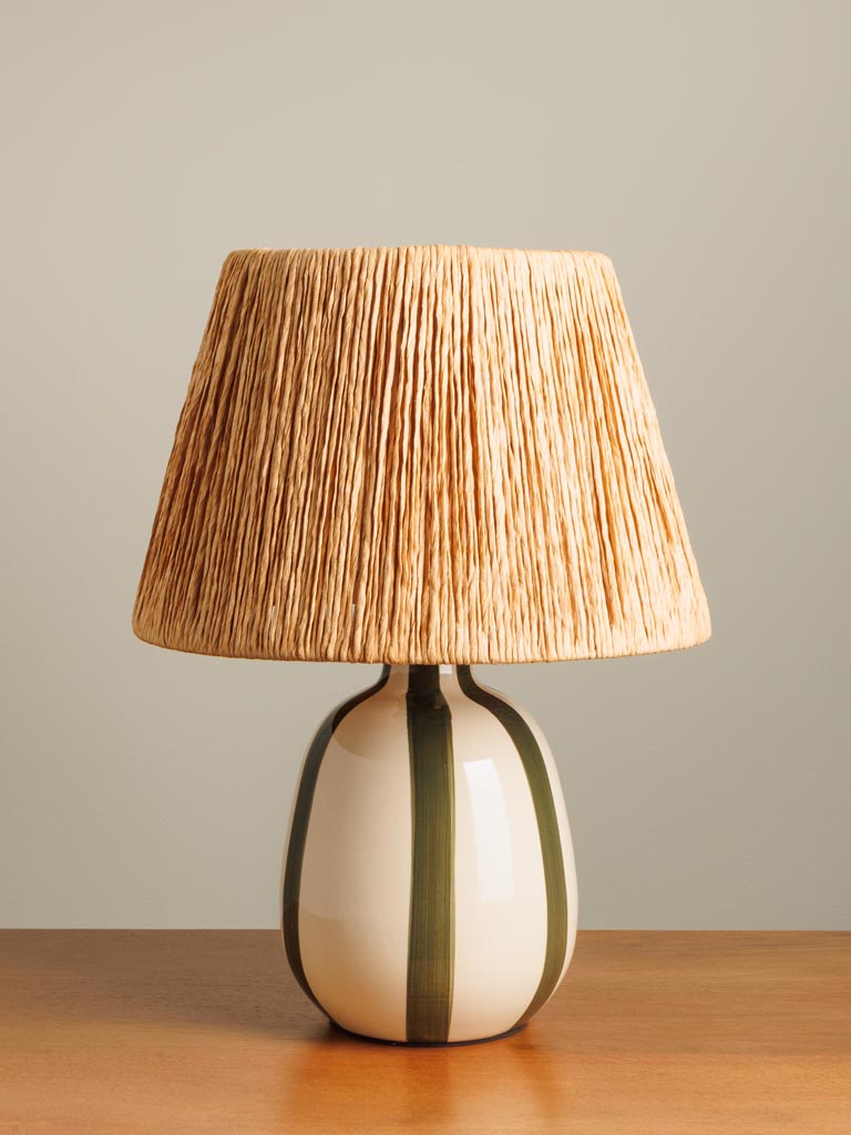 Green stripes table lamp Antibes - 1