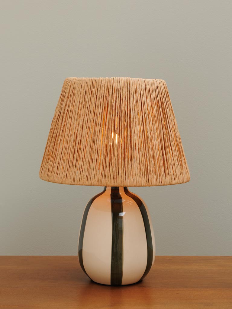 Green stripes table lamp Antibes - 3