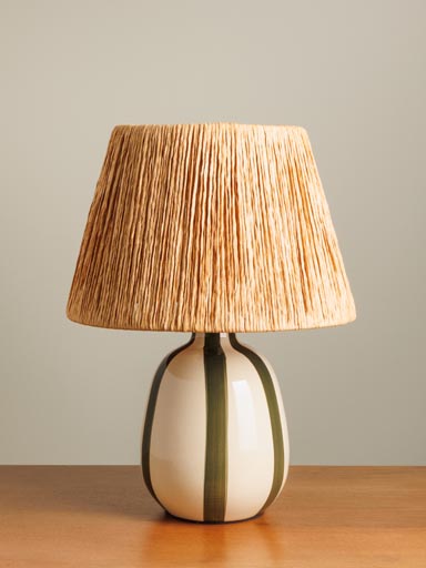 Green stripes table lamp Antibes