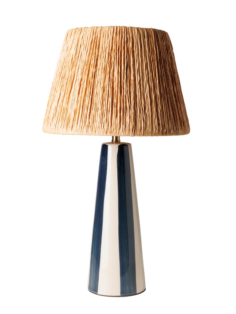 High blue stripes table lamp Antibes - 2