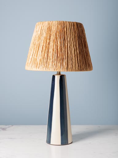 High blue stripes table lamp Antibes