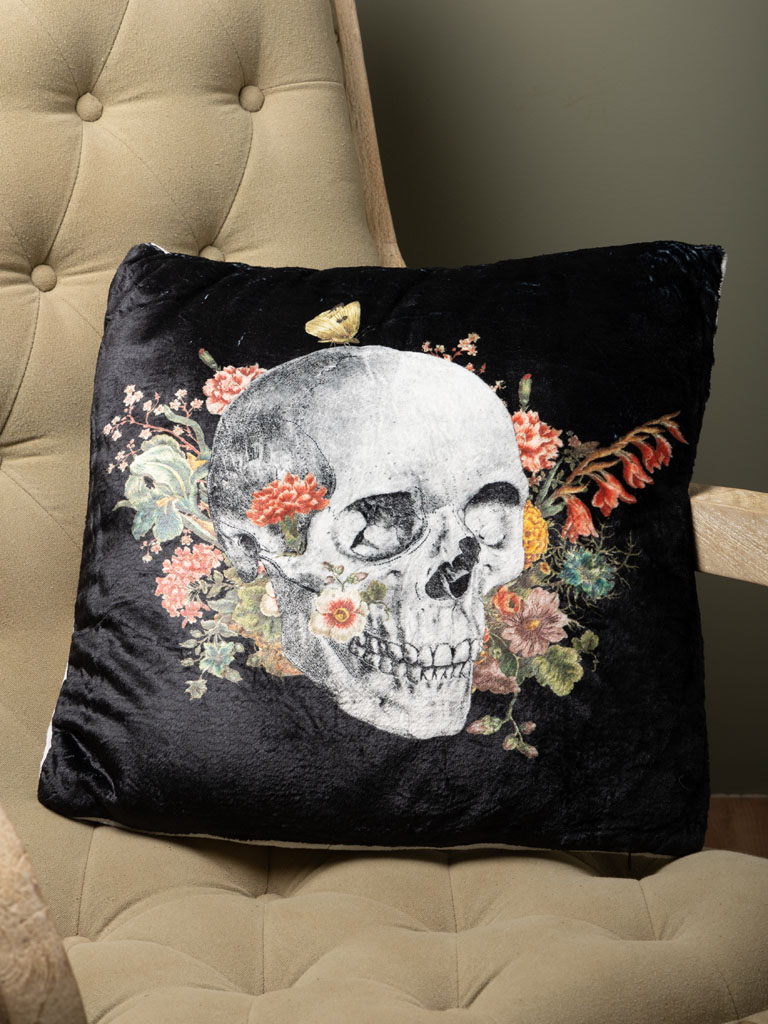 Coussin en flanelle Fleurs du mal - 1