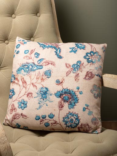 Coussin fleuri Bleuet