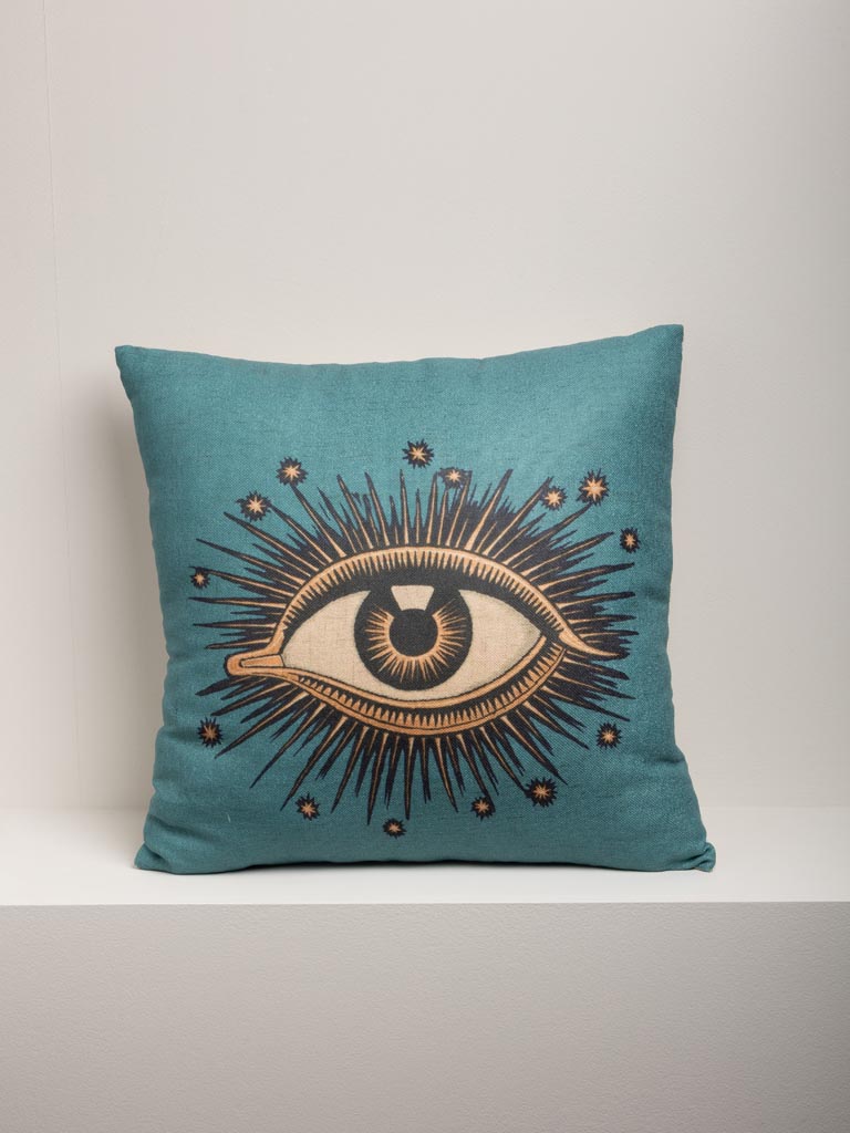 Blue green cushion with eye Mystic - 3