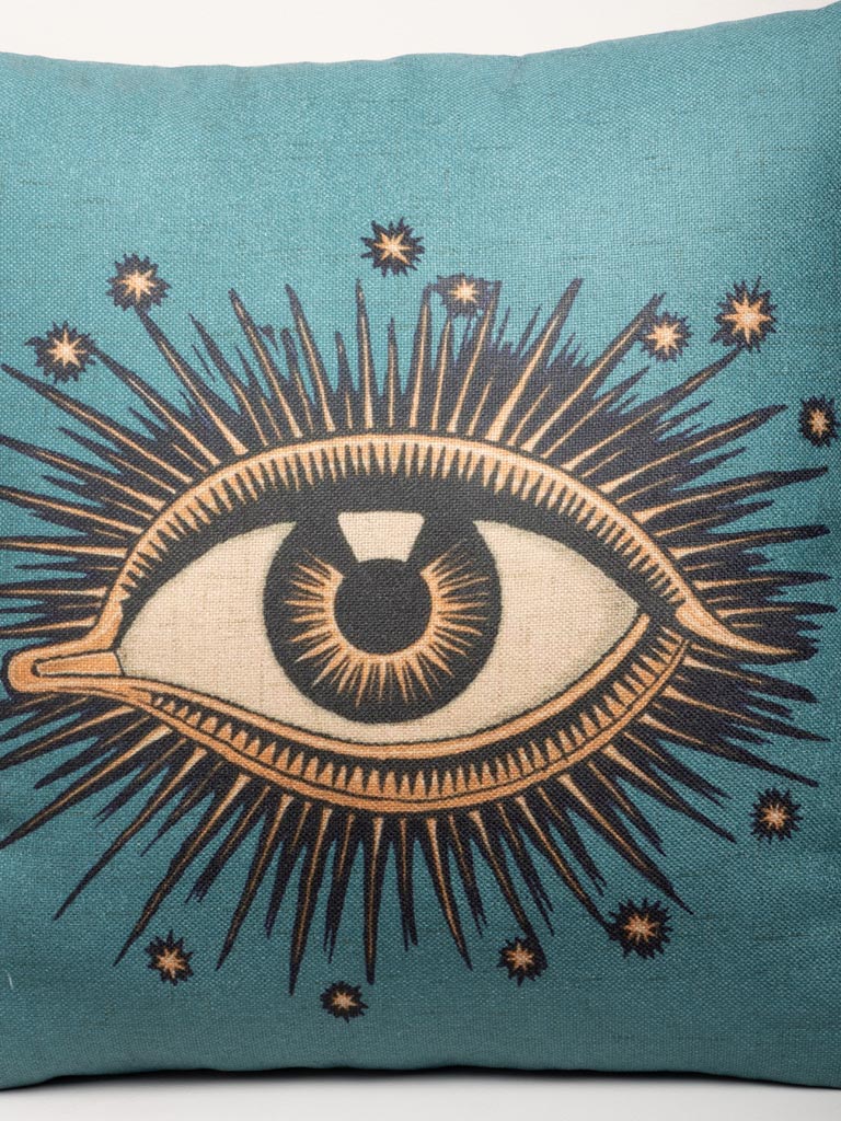 Blue green cushion with eye Mystic - 4