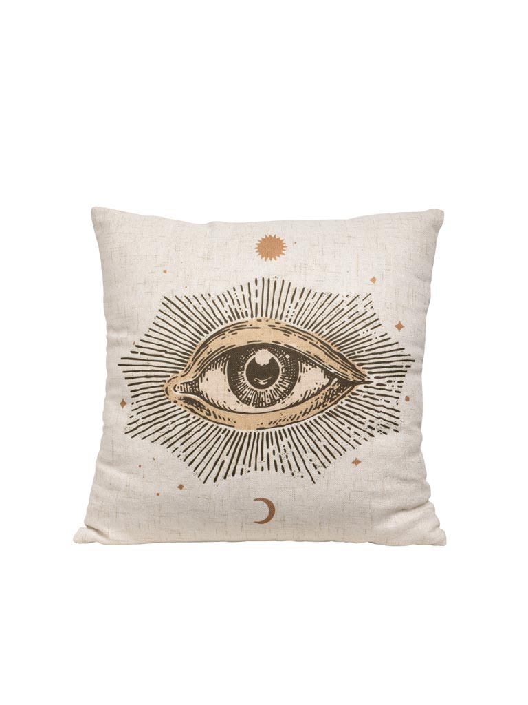 Beige cushion with eye Mystic - 3