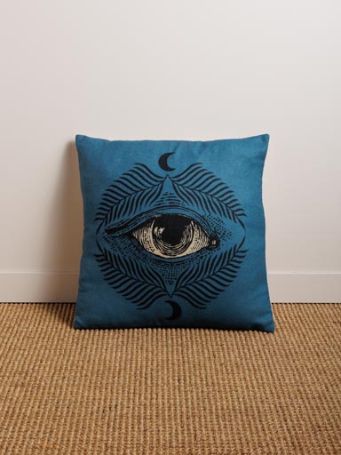 Coussin bleu oeil sacré