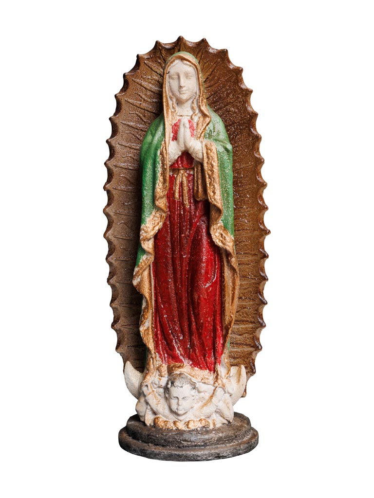 Green and red Virgin Maria statue Halo - 2