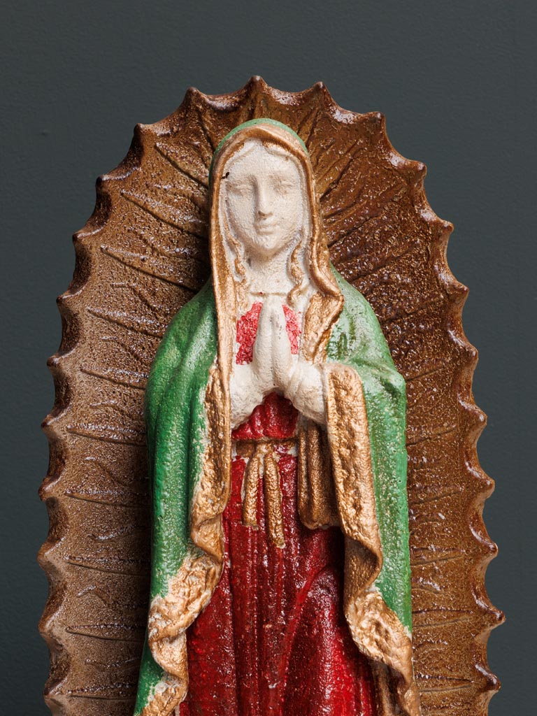 Green and red Virgin Maria statue Halo - 4
