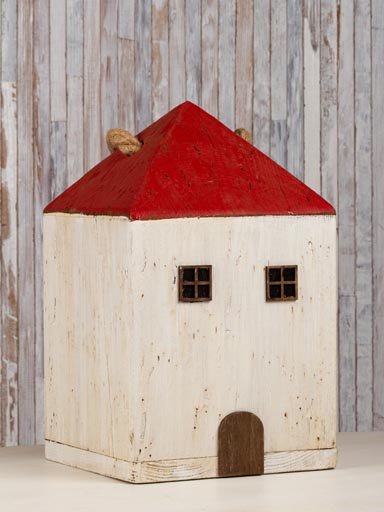 Door stopper house with red roof
