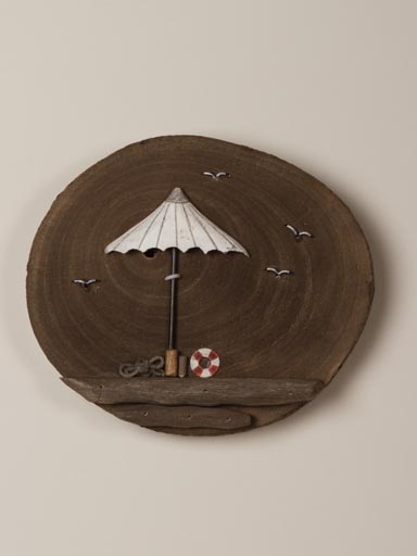 Wall decor umbrella on the beach