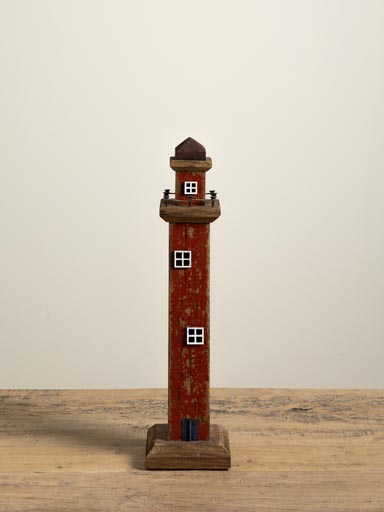 Red wooden lighthouse