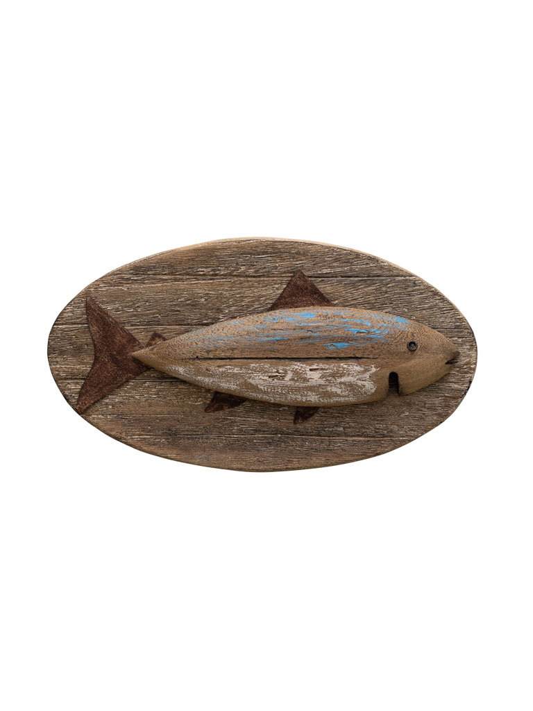 Fish on wooden wall board - 2