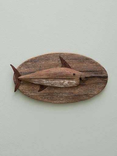 Broadsword on wooden wall board