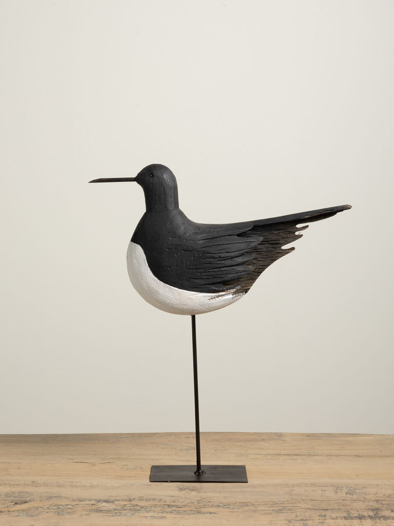 Black bird on iron base - 1