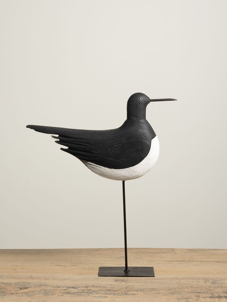 Black bird on iron base - 3