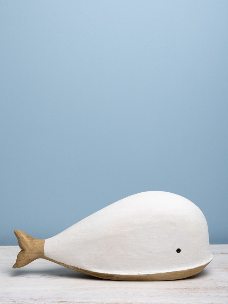 Large whale white & natural wood - 1