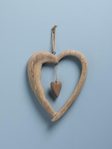Double heart hanging deco
