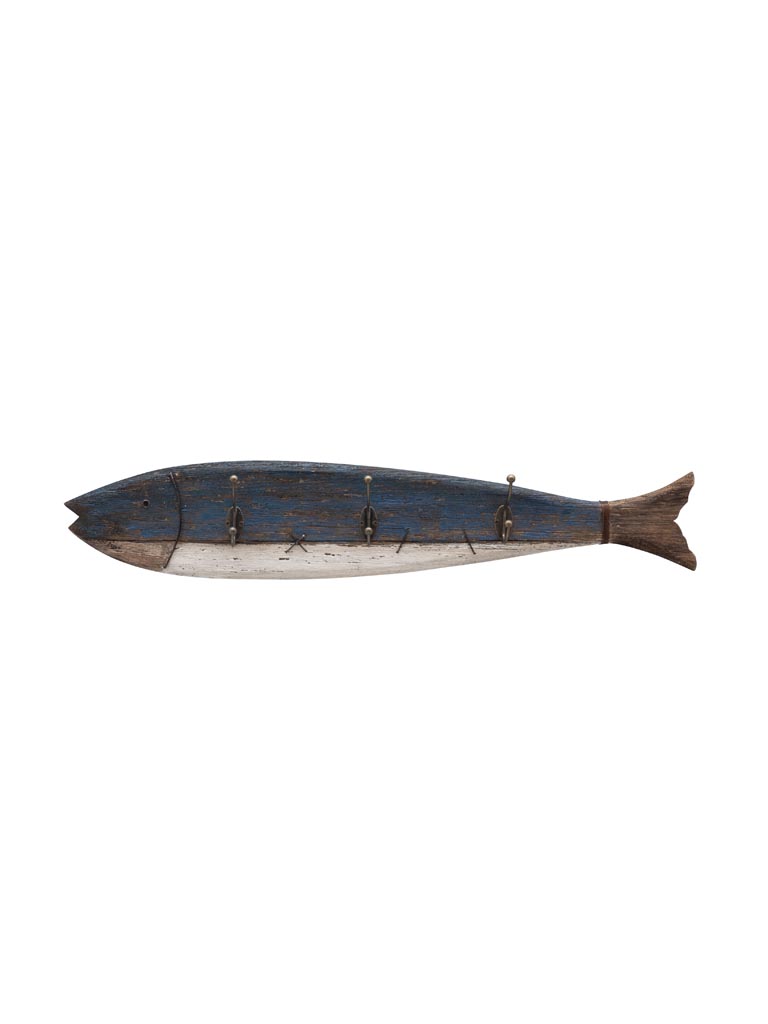 Coat rack blue fish with 3 hooks - 2