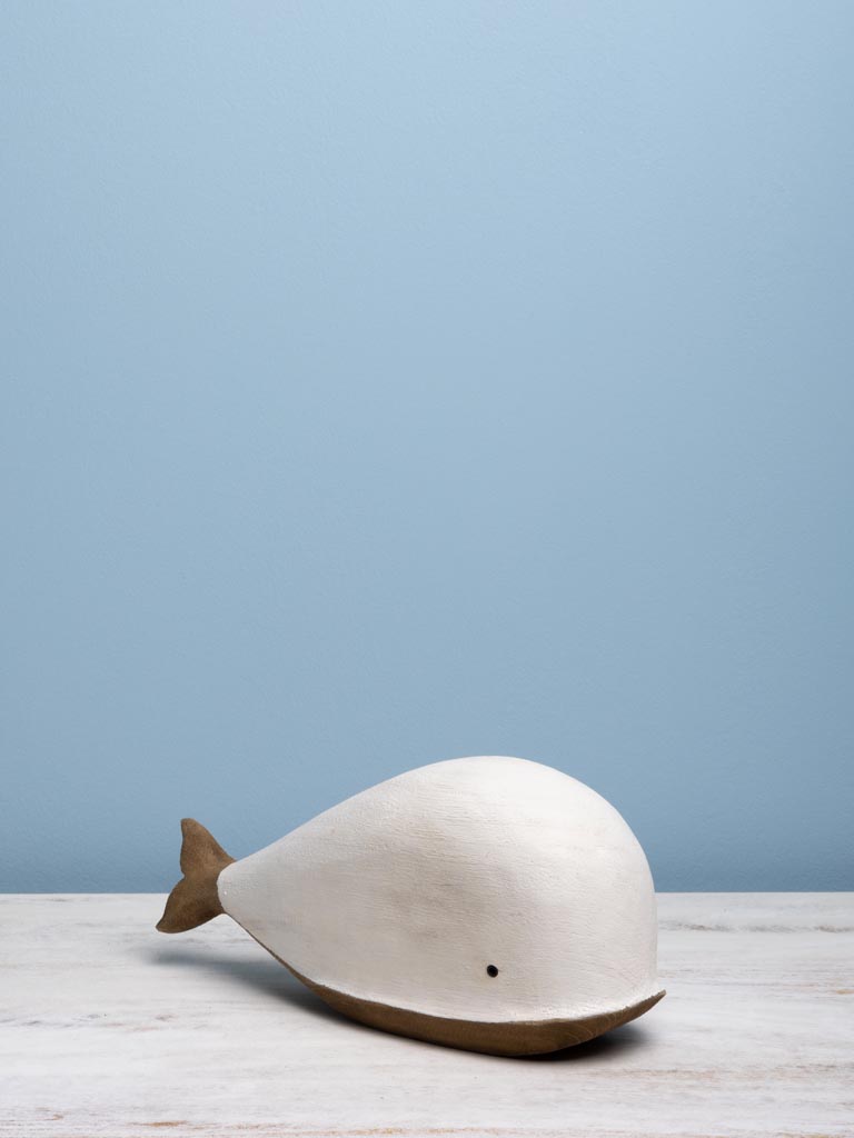 Medium whale white & natural wood - 3