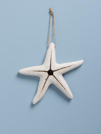 Hanging white starfish
