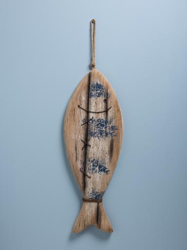 Blue patina hanging fish