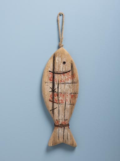 Red patina hanging fish