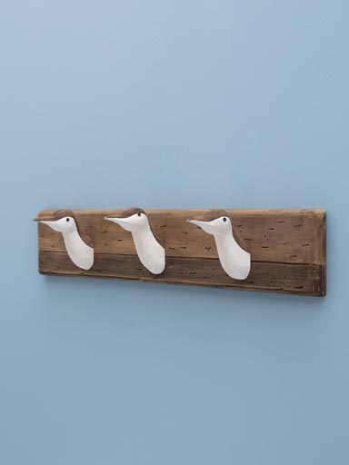 Coat rack 3 birdheads hooks