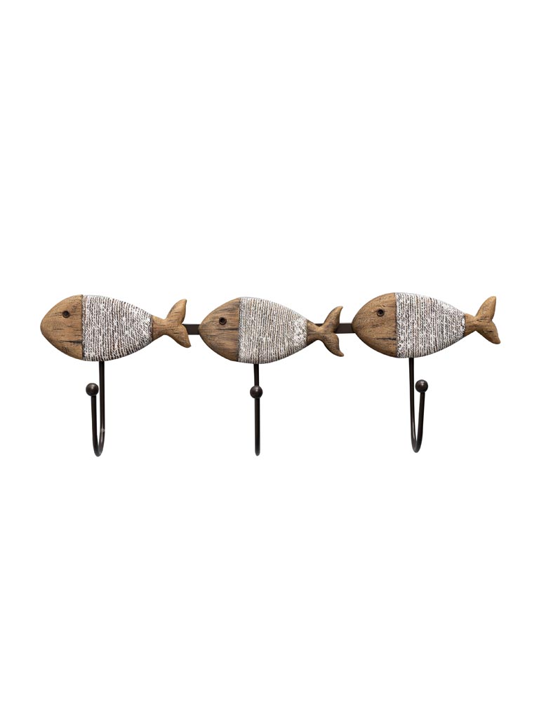 Small coat rack wrapped up fishes - 2
