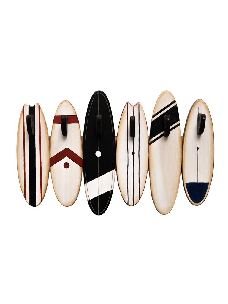 Vintage surf boards with wooden hooks - 2
