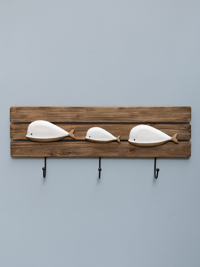Porte manteau baleines blanches - 1