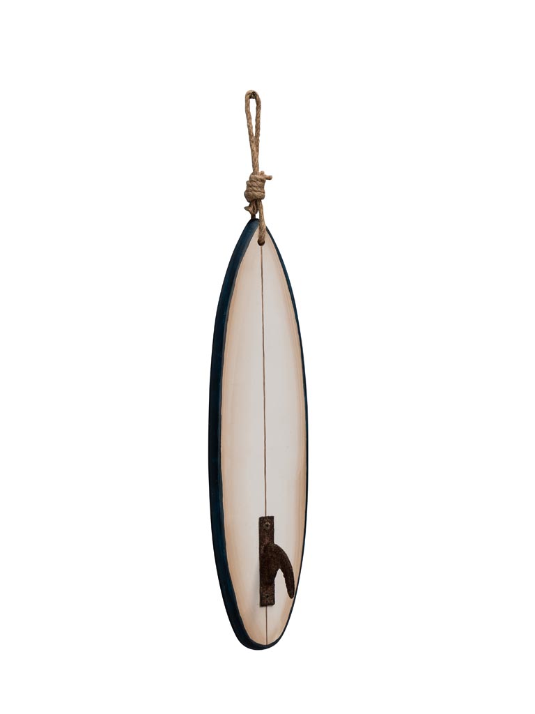 Hanging vintage white surf with black edge - 2