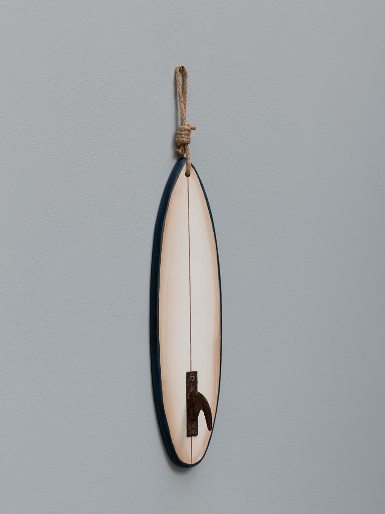 Hanging vintage white surf with black edge - 3