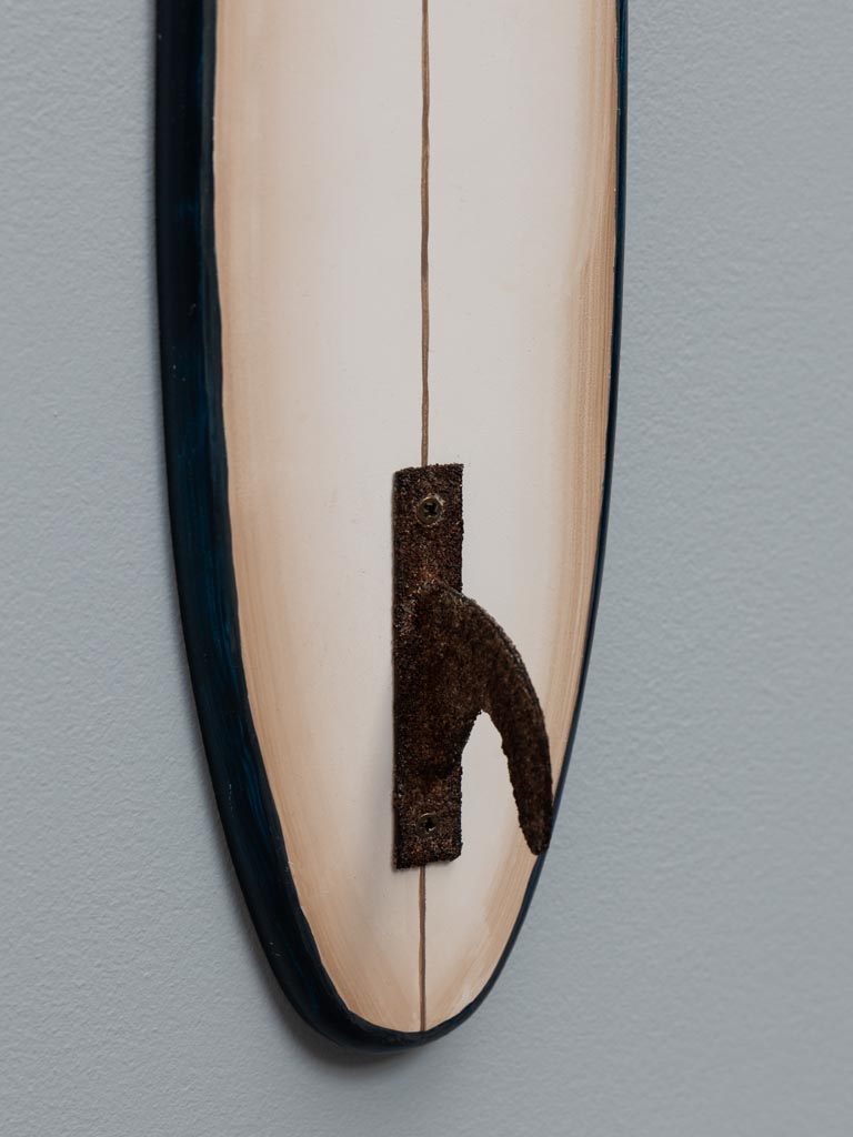 Hanging vintage white surf with black edge - 4