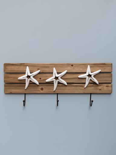 White starfishes small coat rack