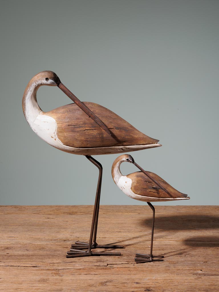 Oiseau sur socle bois & métal - 6