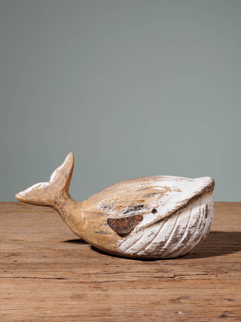 Whale in natural wood - 1