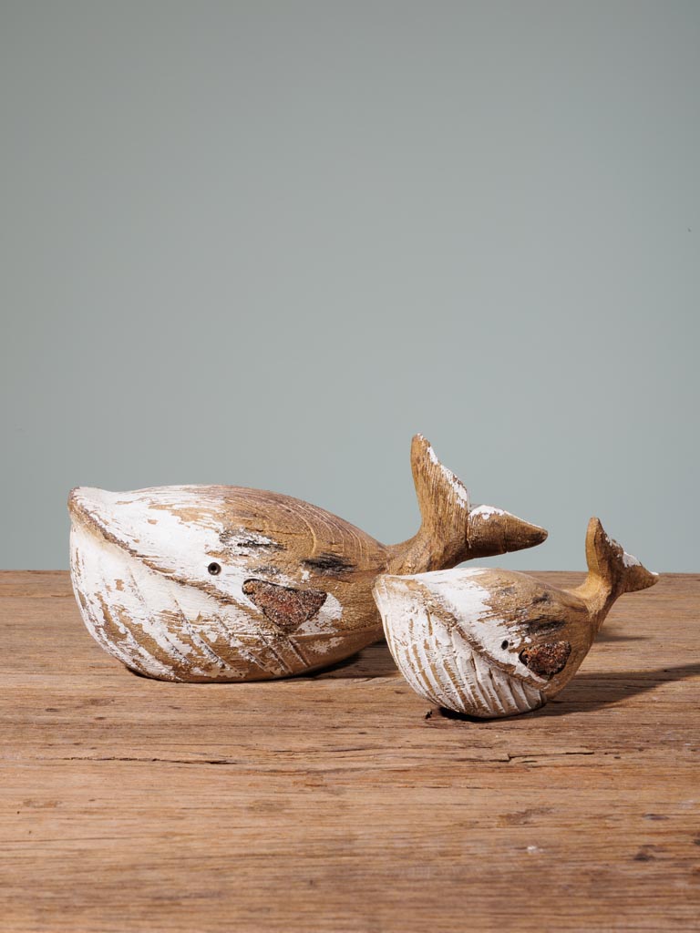 Whale in natural wood - 2