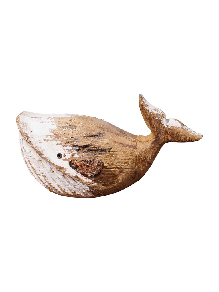 Petite baleine en bois naturel - 4